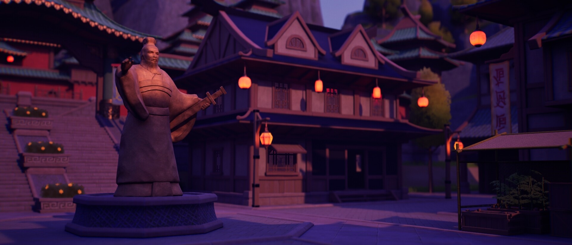 Stylized Eastern Village Relight